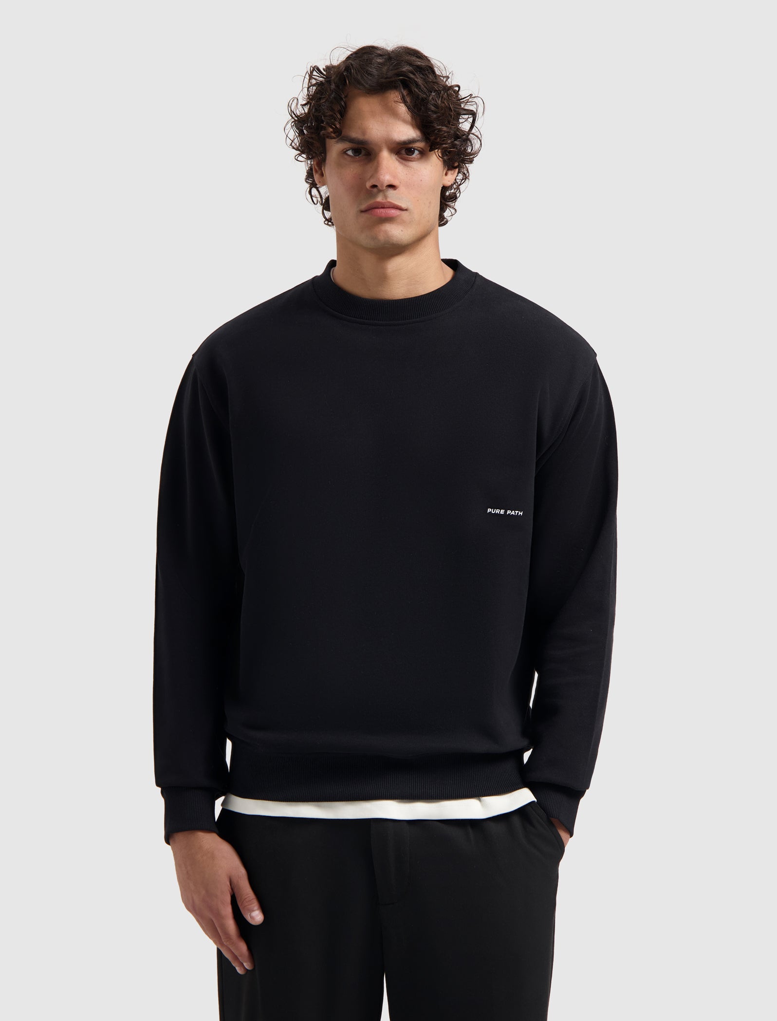Essential Sideline Wordmark Sweater | Black