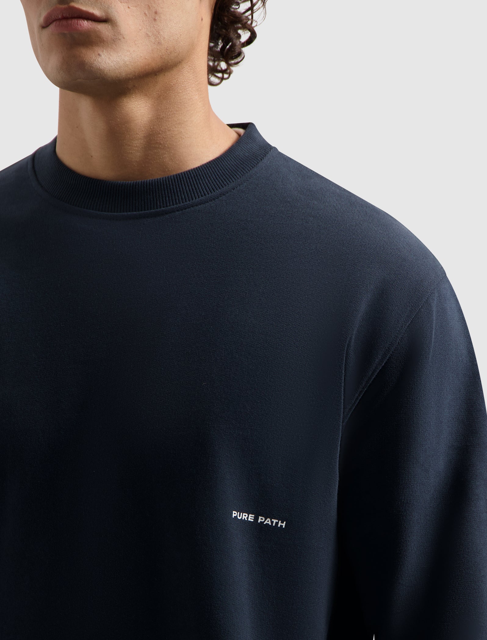 Essential Sideline Wordmark Sweater | Navy