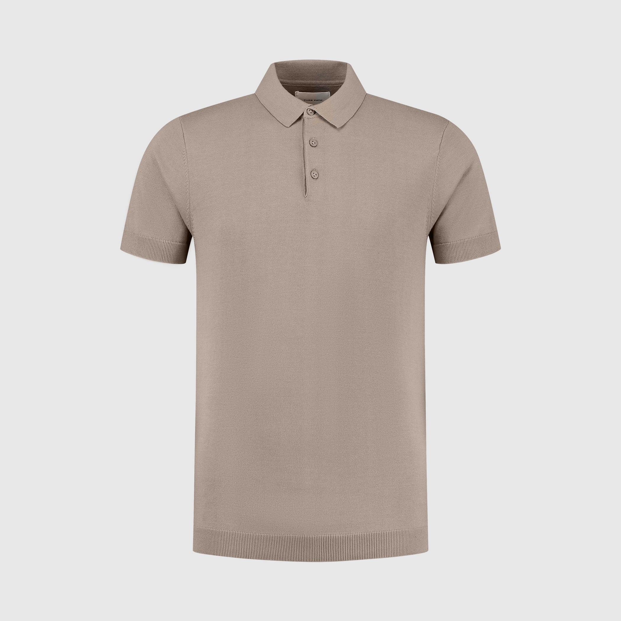 Essential Knitwear Polo | Taupe