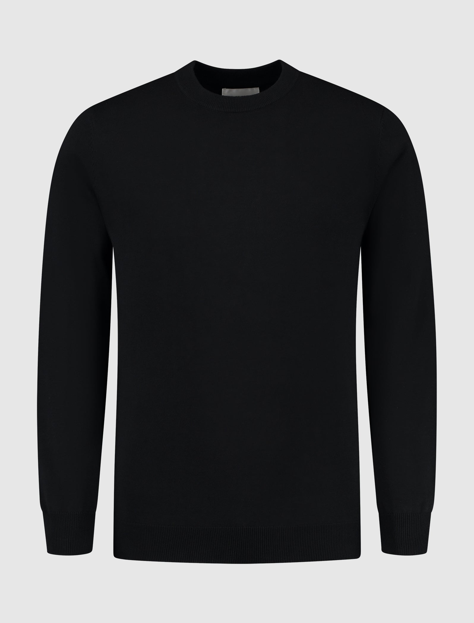 Essential Knitwear Crewneck Sweater | Black