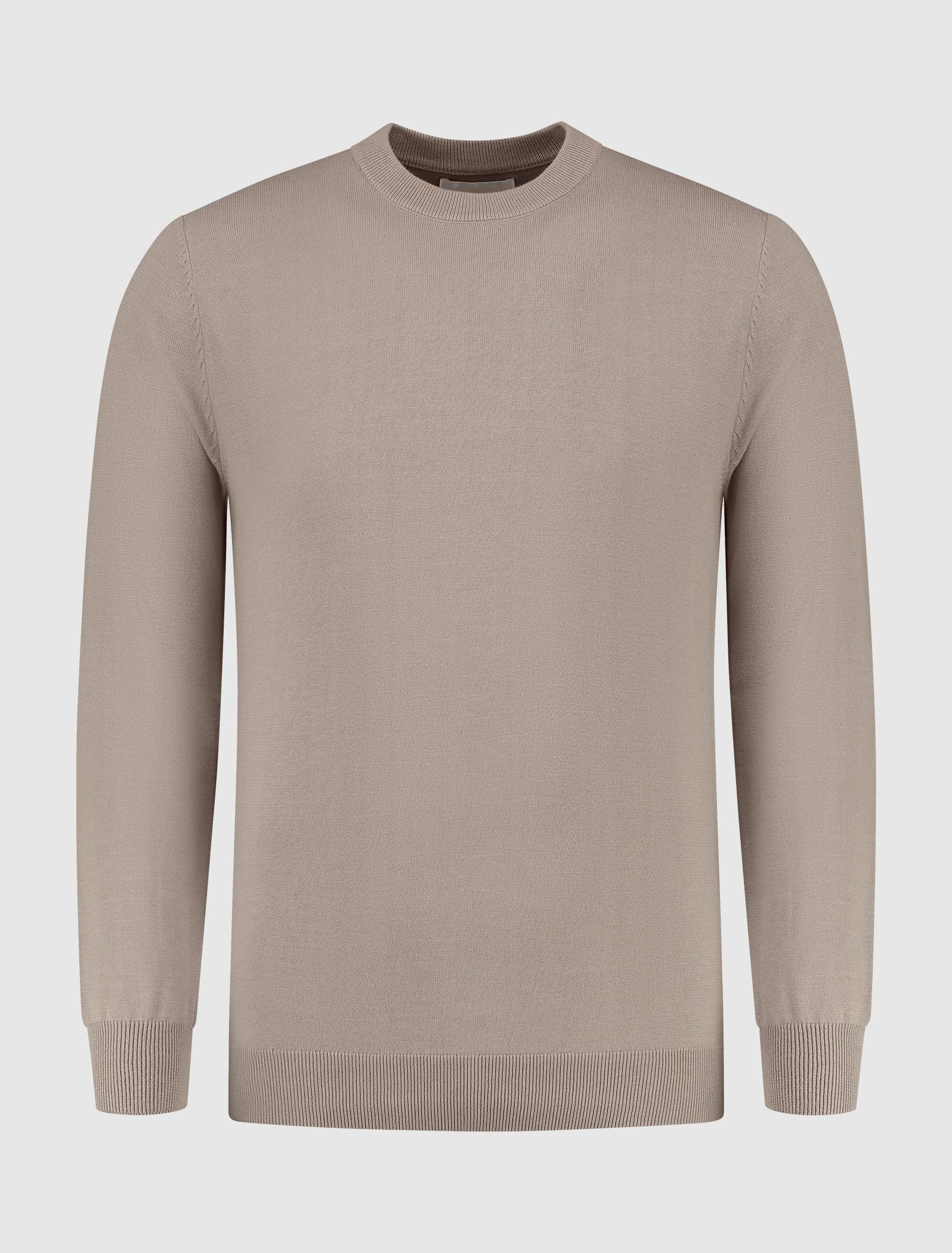 Essential Knitwear Crewneck Sweater | Taupe