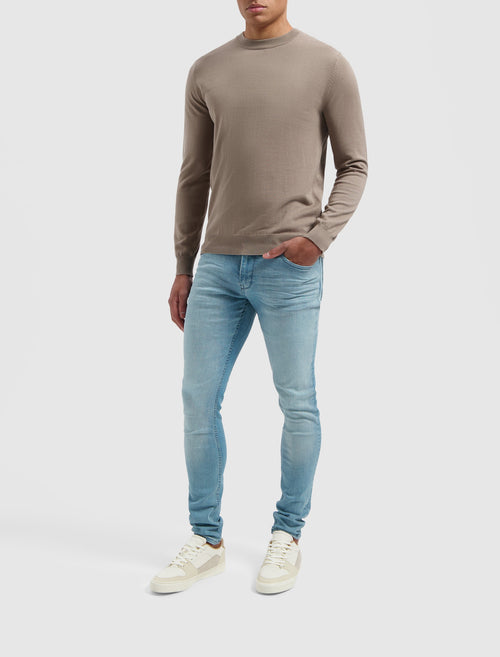 Essential Knitwear Crewneck Sweater | Taupe