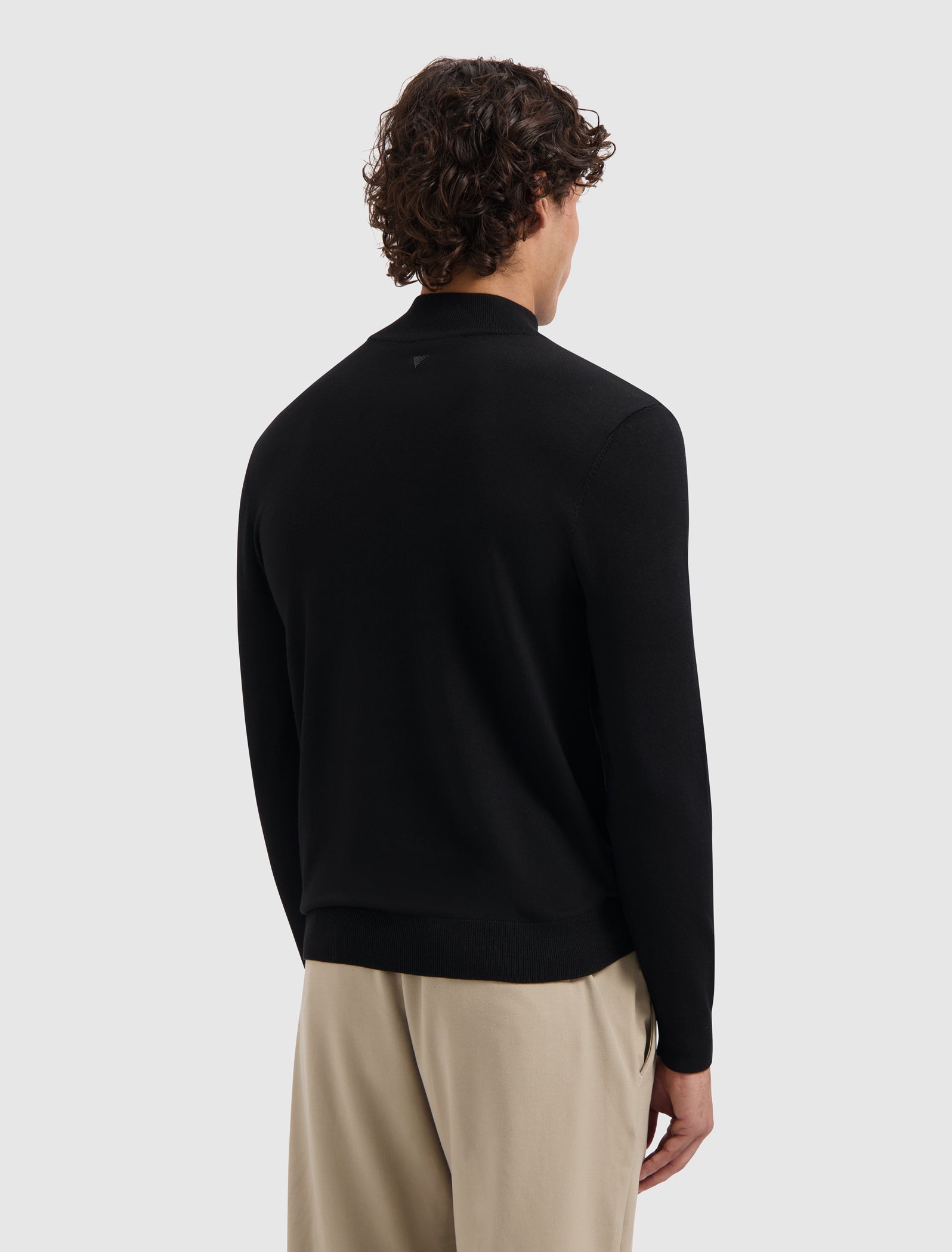 Essential Knit Mockneck Sweater | Black
