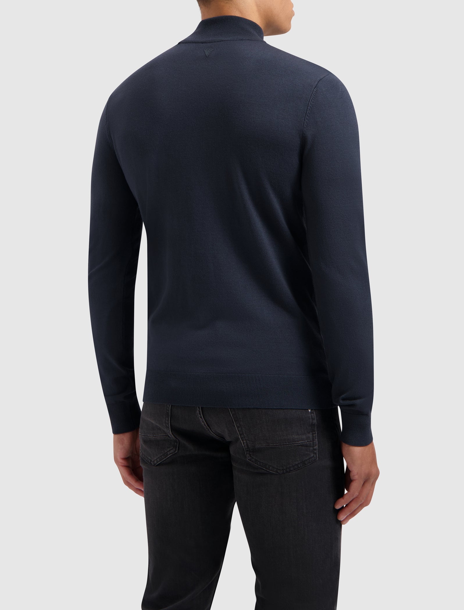 Essential Knit Mockneck Sweater | Navy