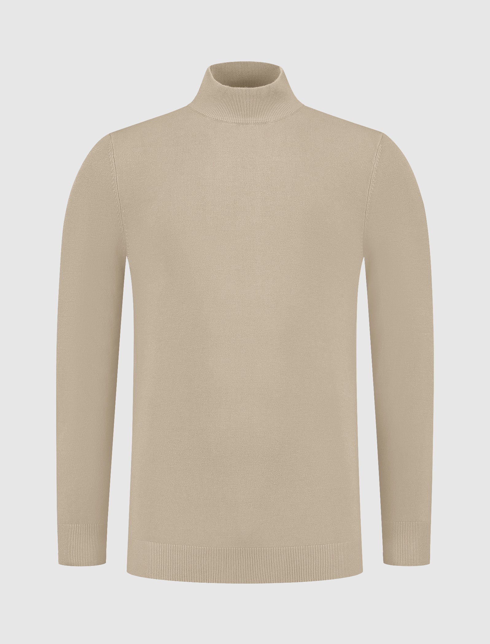 Essential Knit Mockneck Sweater | Taupe