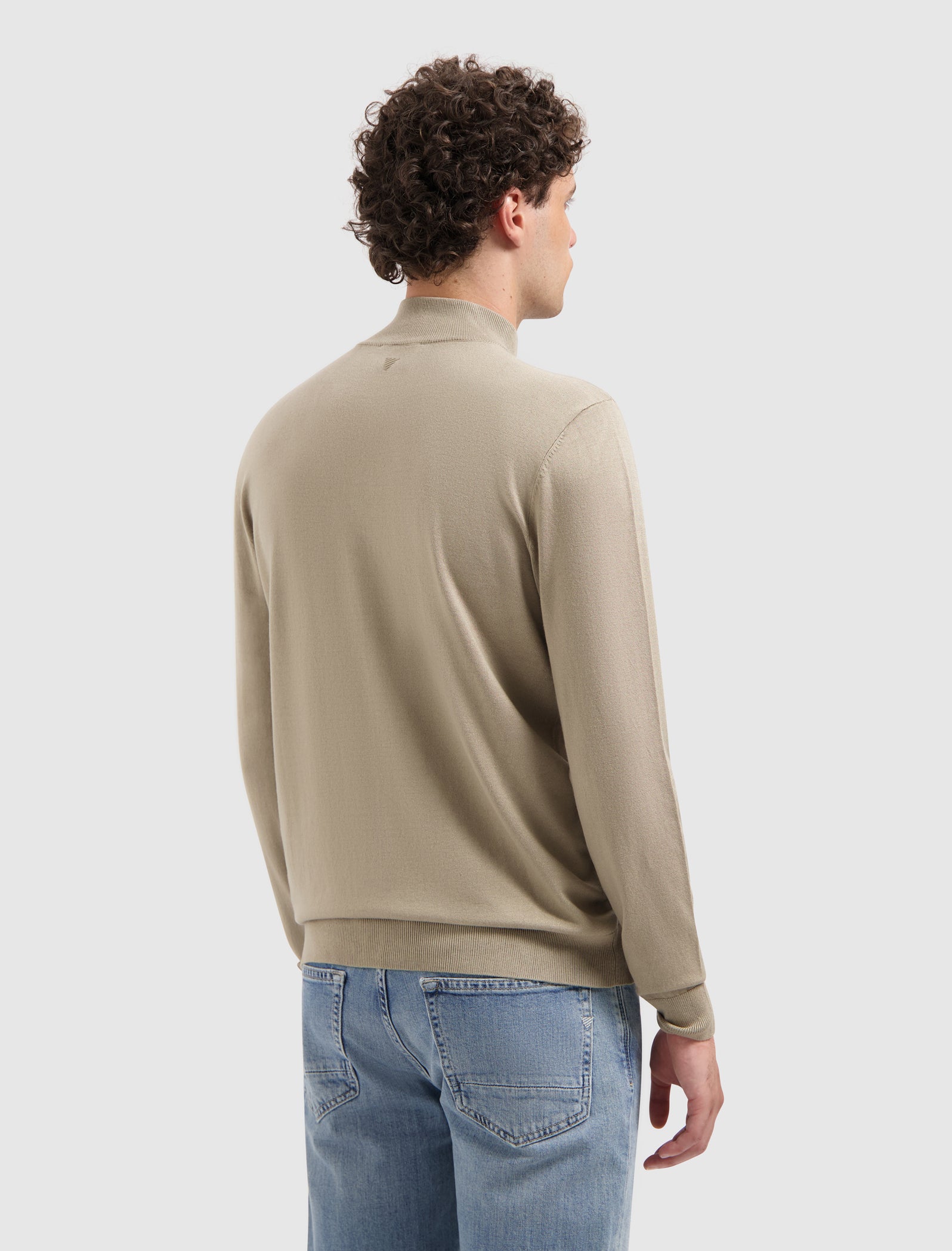 Essential Knit Mockneck Sweater | Taupe