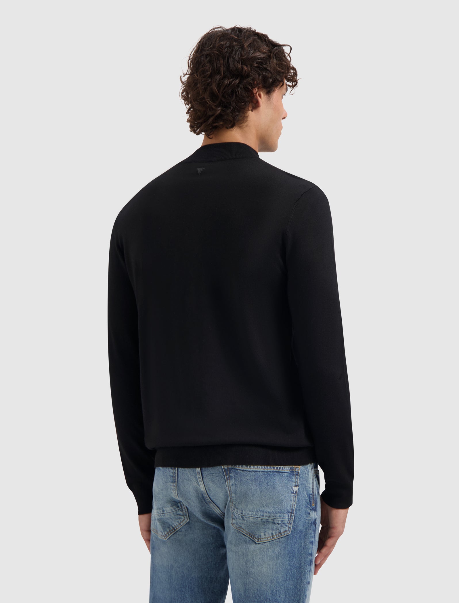 Essential Knit Half-zip Sweater | Black