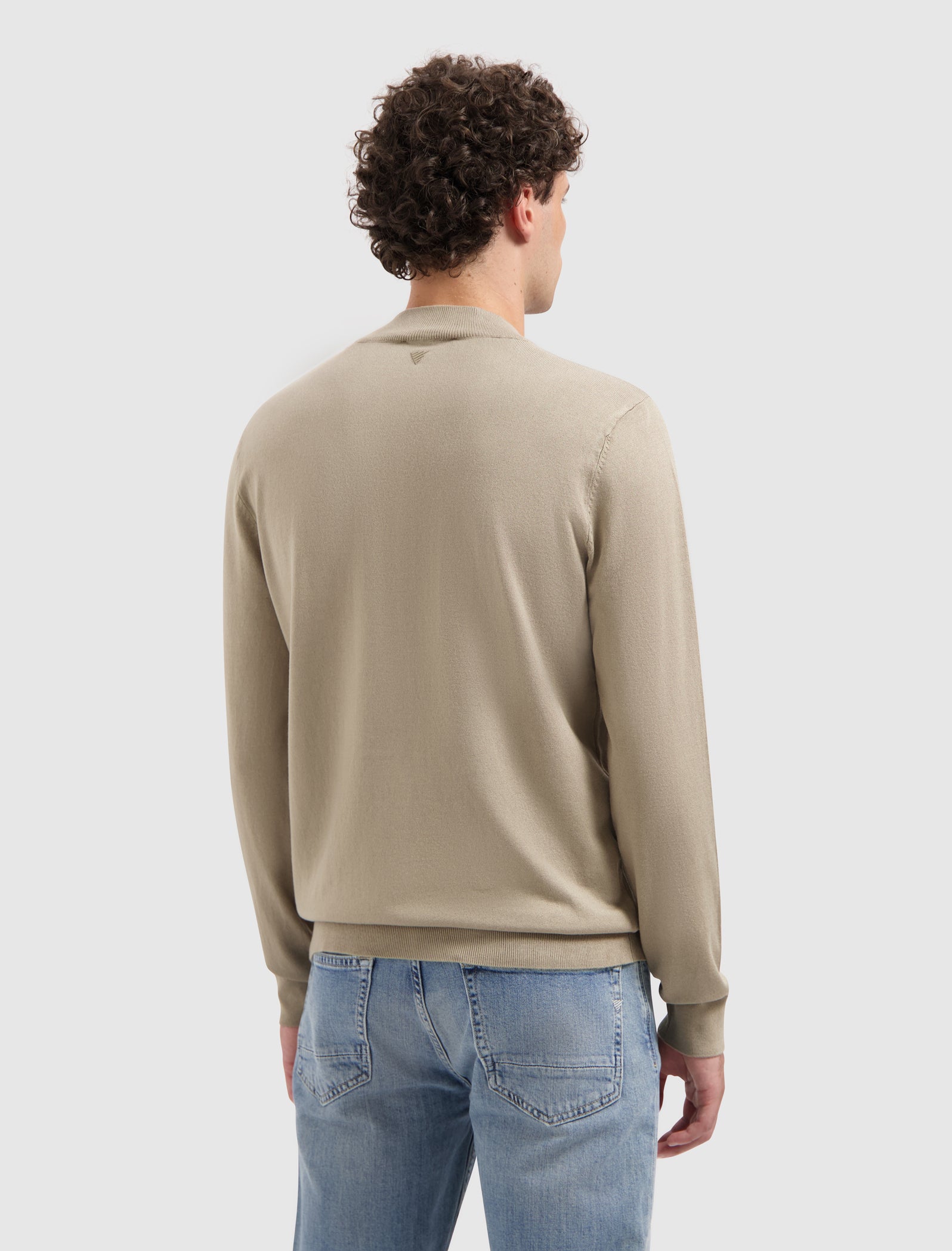 Essential Knit Half-zip Sweater | Taupe