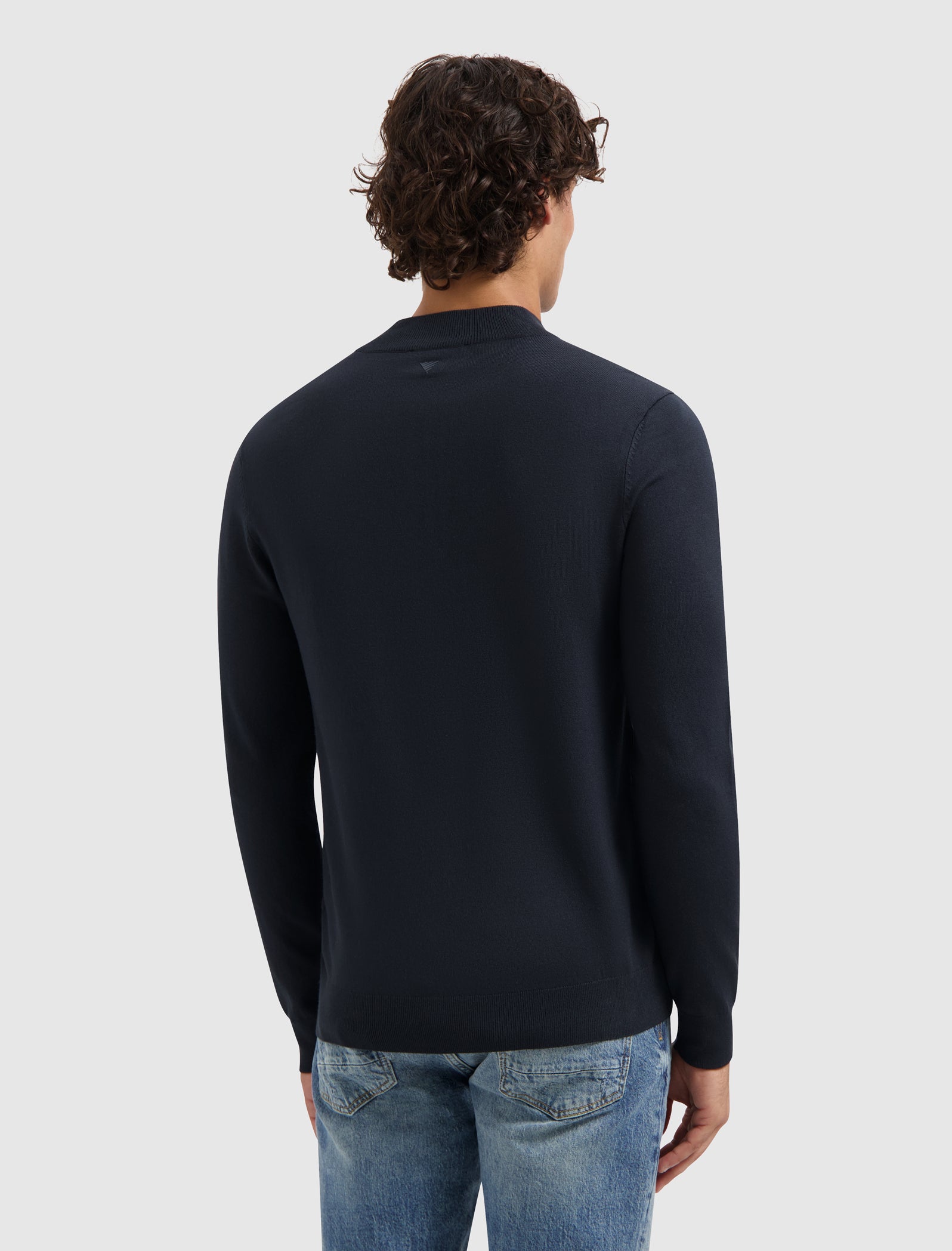 Essential Knit Half-zip Sweater | Dark Navy