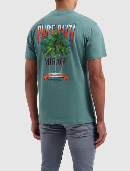 Mirage Print T-shirt | Faded Green