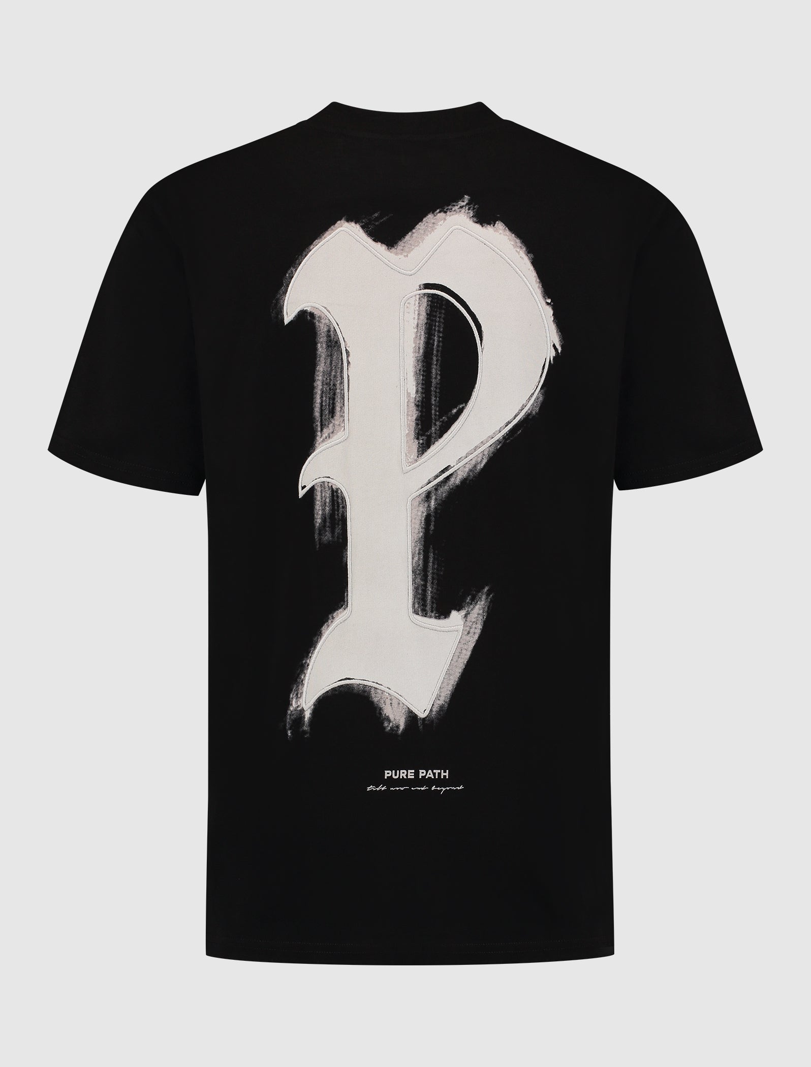 Brushstroke Initial T-shirt | Black
