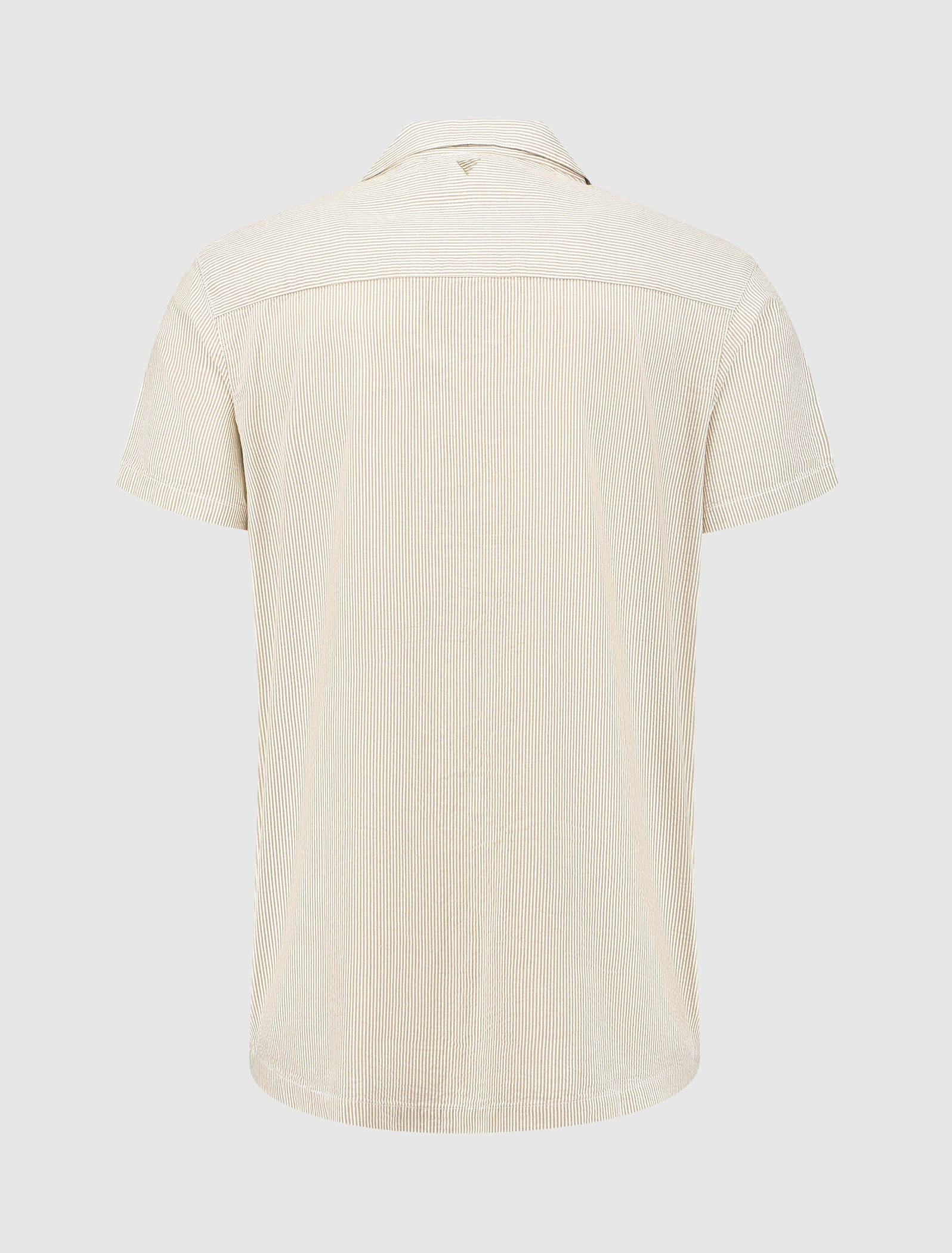 Pinstripe Shortsleeve Shirt | Taupe