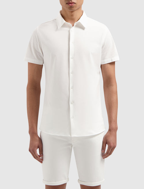 Piqué Shortsleeve Shirt | White