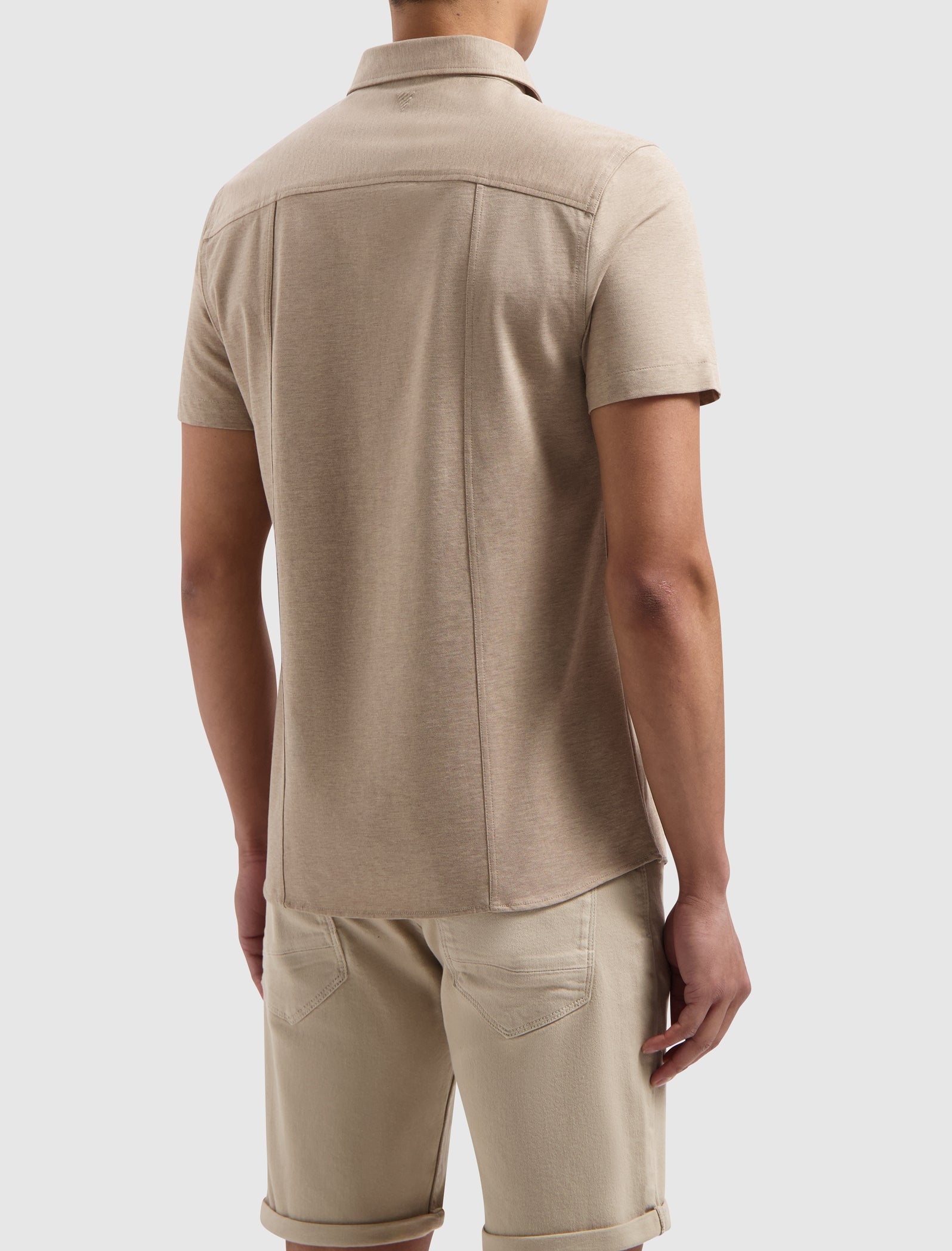 Piqué Shortsleeve Shirt | Sand