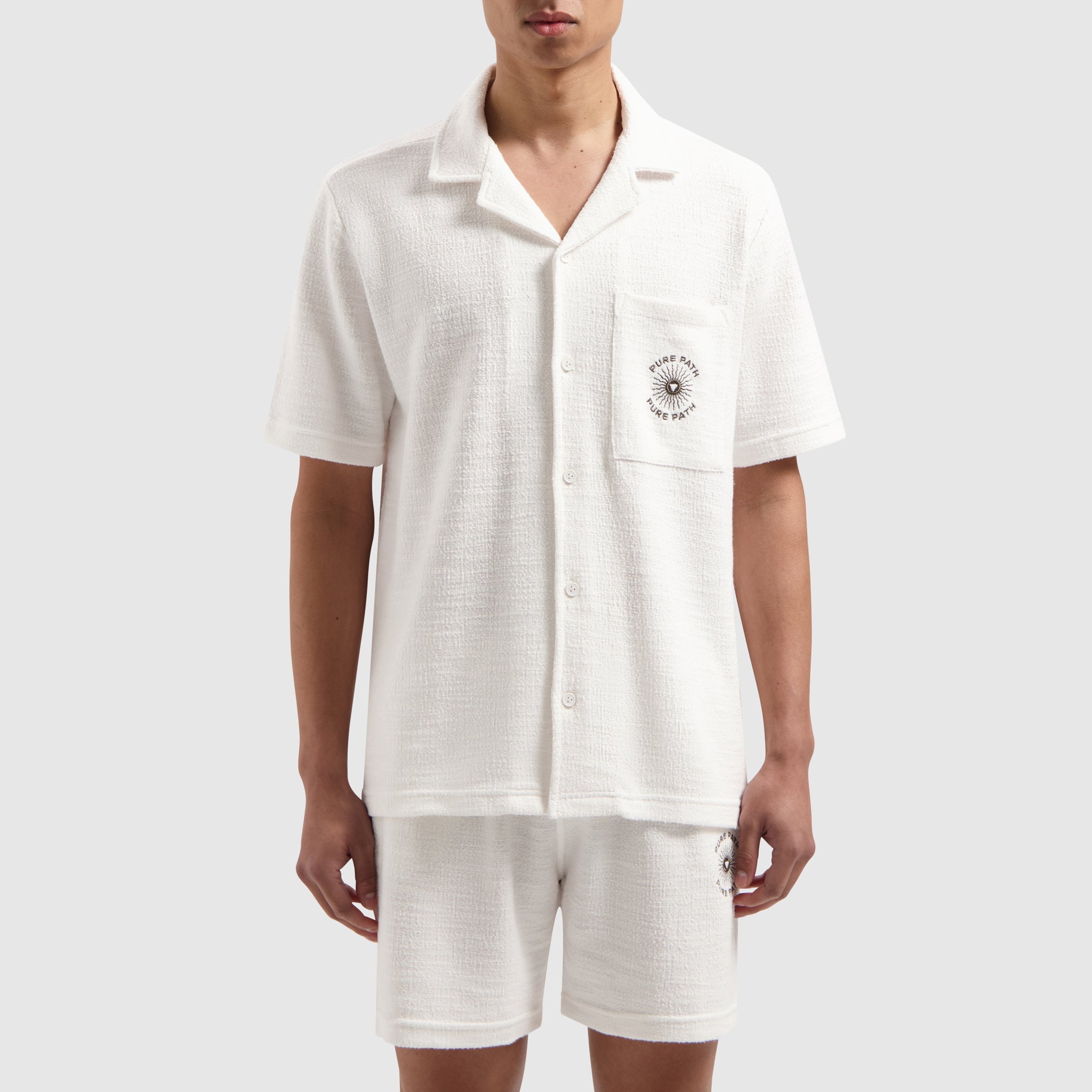 Bouclé Shortsleeve Shirt | Off White