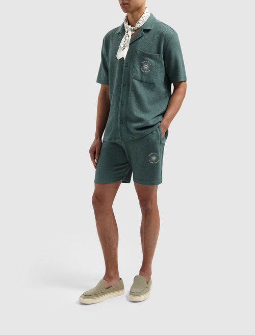 Bouclé Shortsleeve Shirt | Faded Green