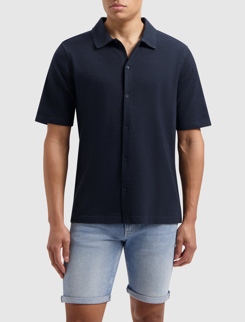 Short Sleeve Jersey Shirt | Navy