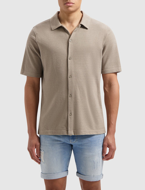 Short Sleeve Jersey Shirt | Taupe
