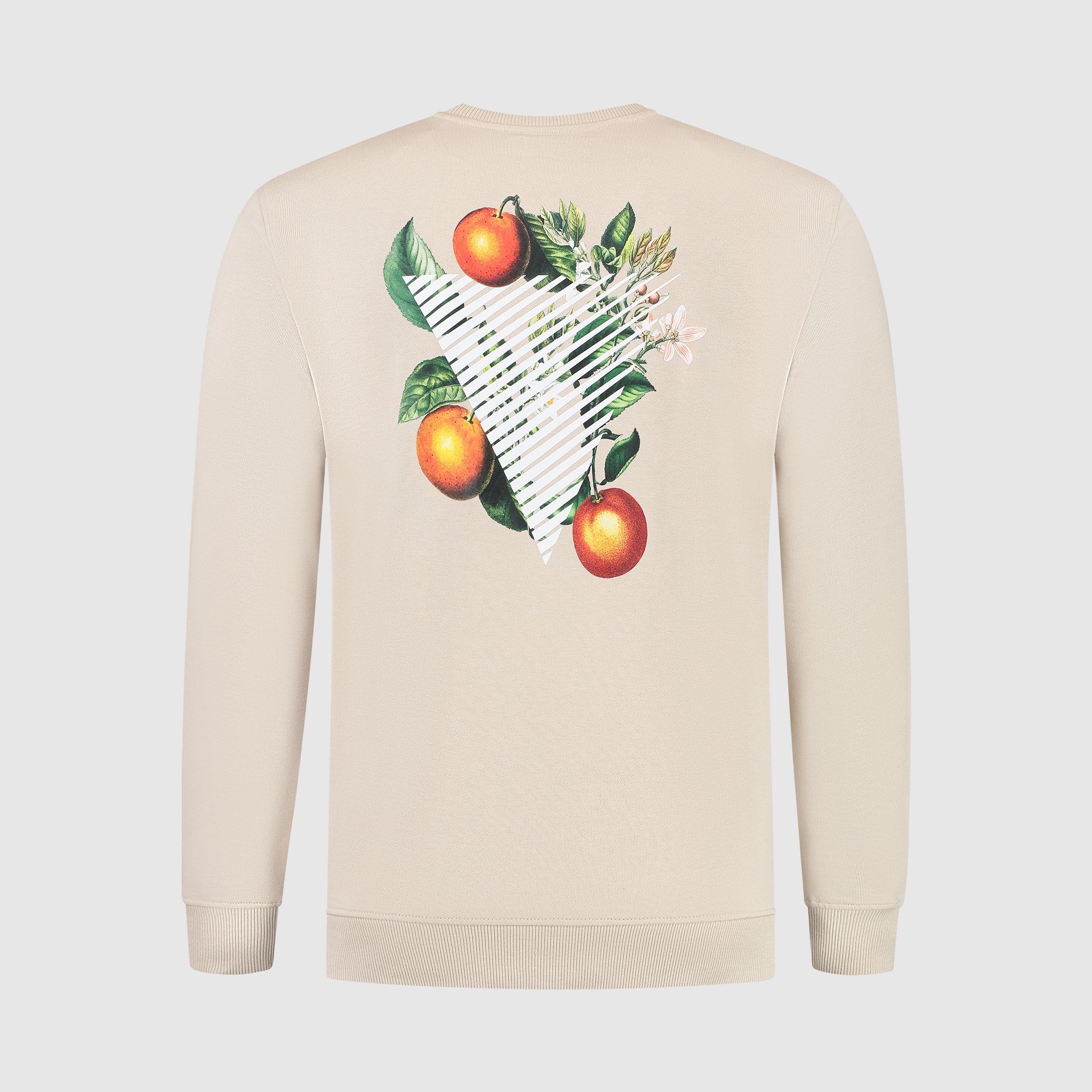 Triangle Orange Branch Sweater | Sand