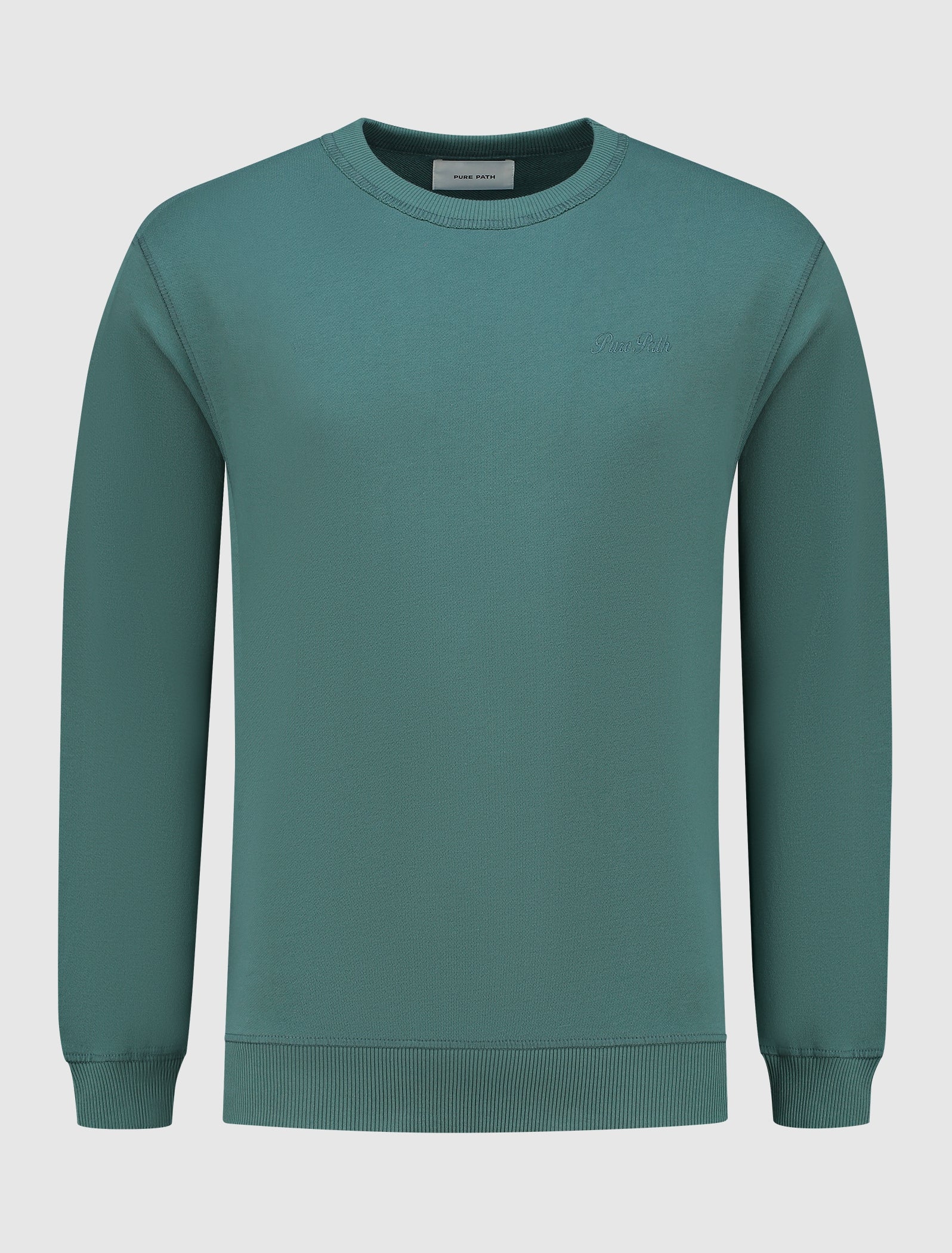 Tonal Embroidered Sweater | Faded Green