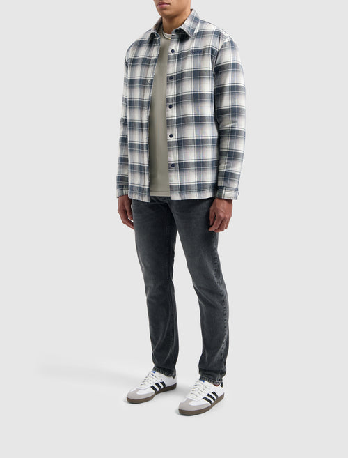 Checked Flannel Jacket | Navy