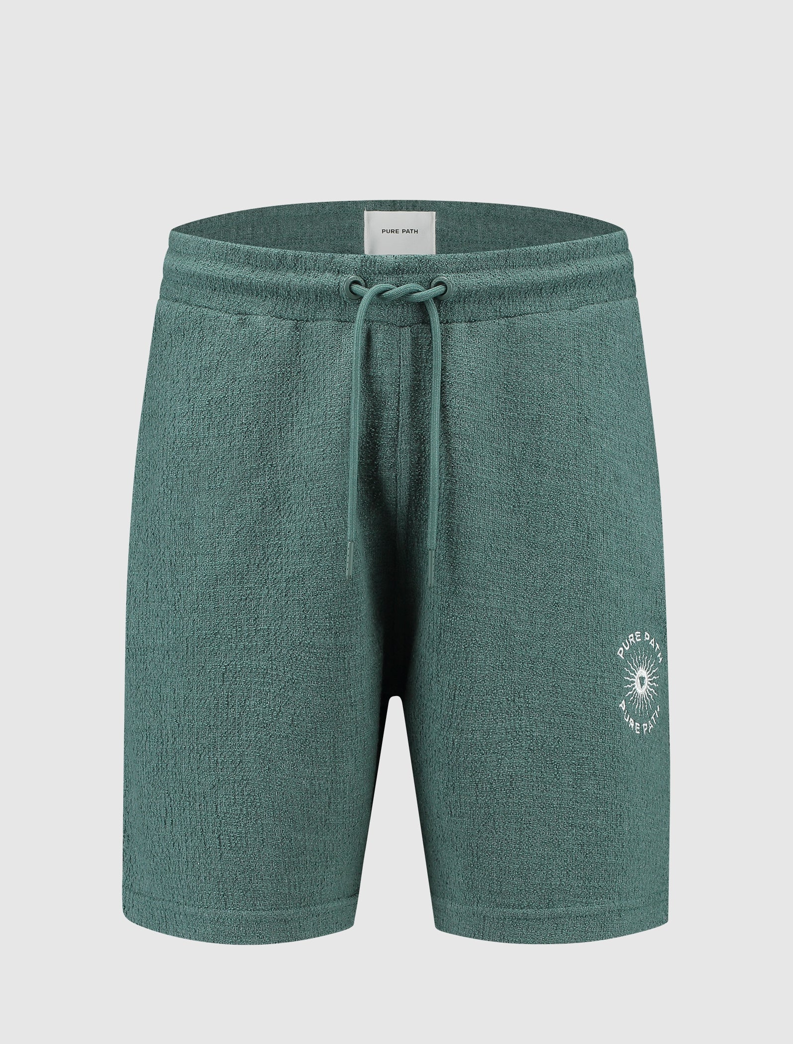 Bouclé Sweat Shorts | Faded Green