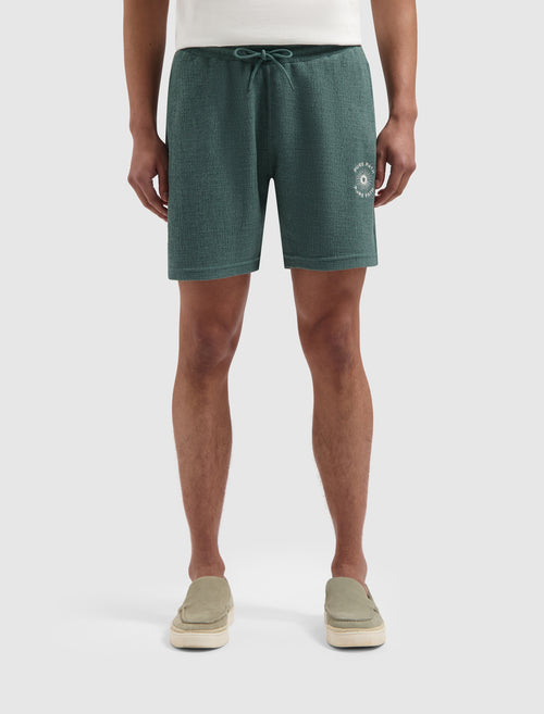 Bouclé Sweat Shorts | Faded Green
