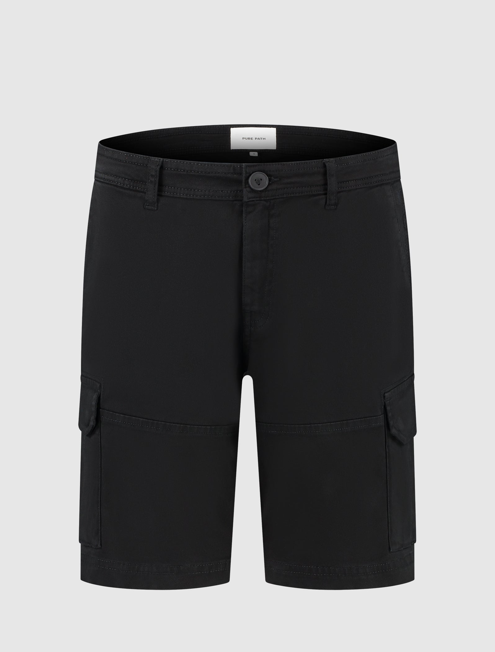 Garment Dye Cargo Shorts | Black