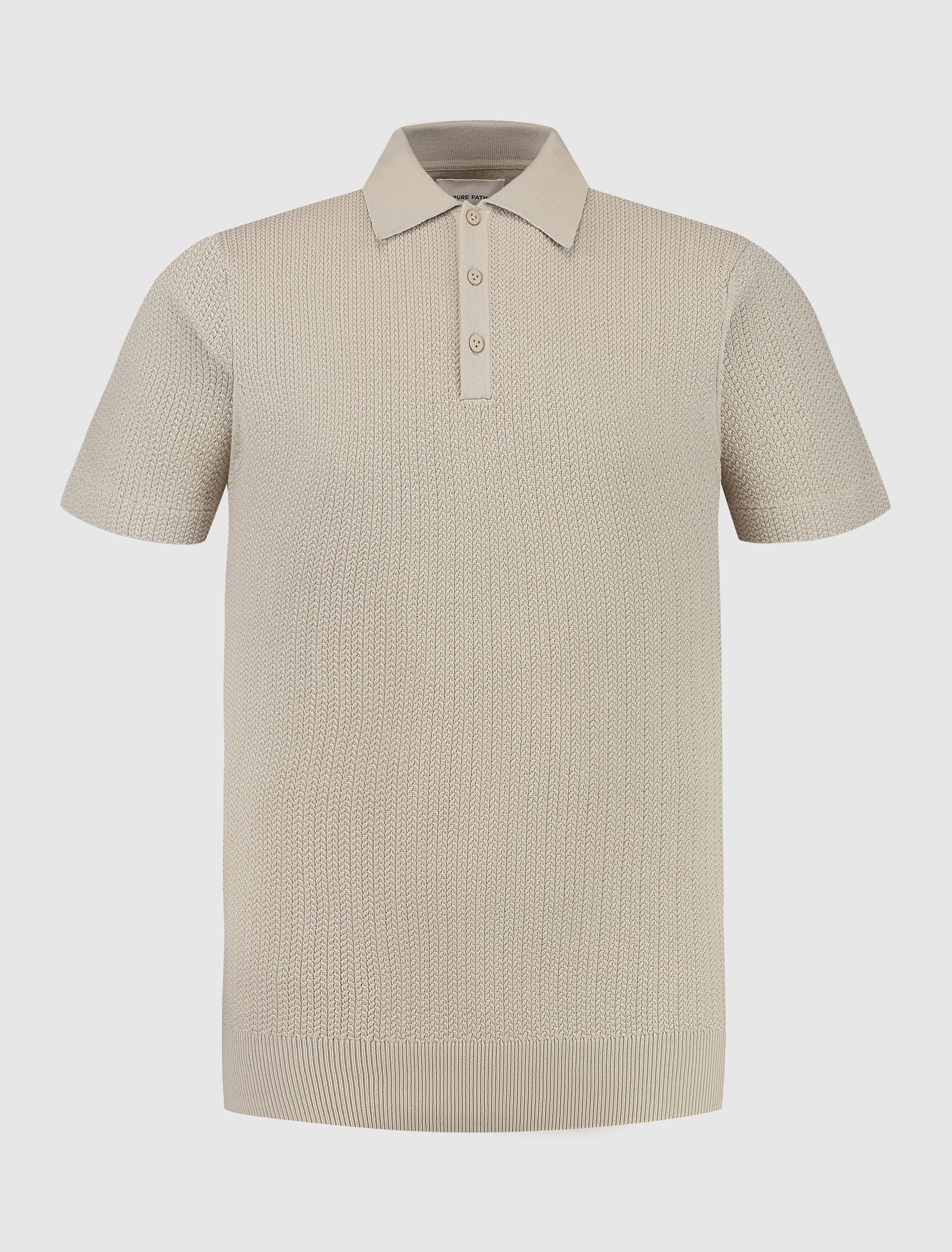 Structure Knitwear Polo | Sand