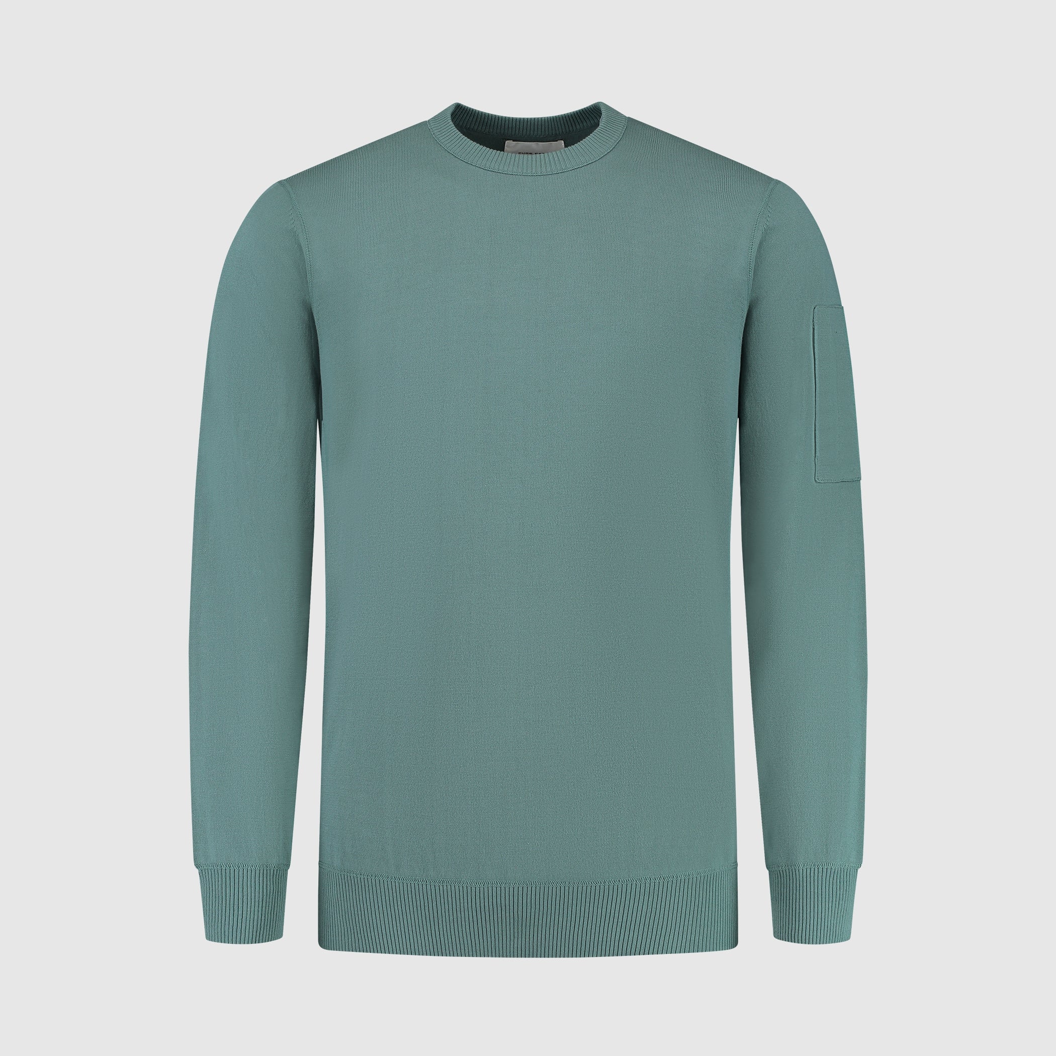 Pocket Sleeve Knitwear Sweater | Faded Green