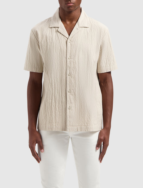 Wrinkled Short Sleeve Shirt | Sand