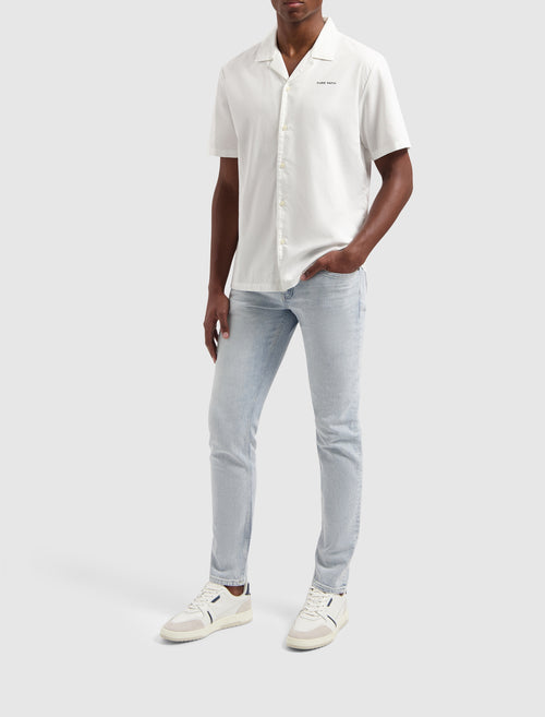 Wordmark Short Sleeve Shirt | White
