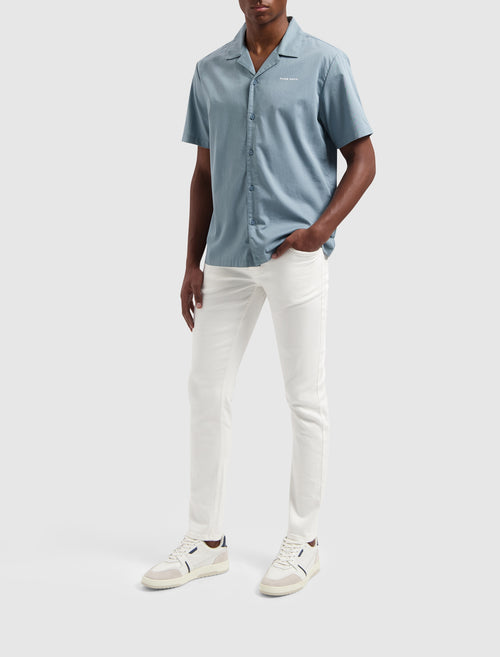 Wordmark Short Sleeve Shirt | Blue
