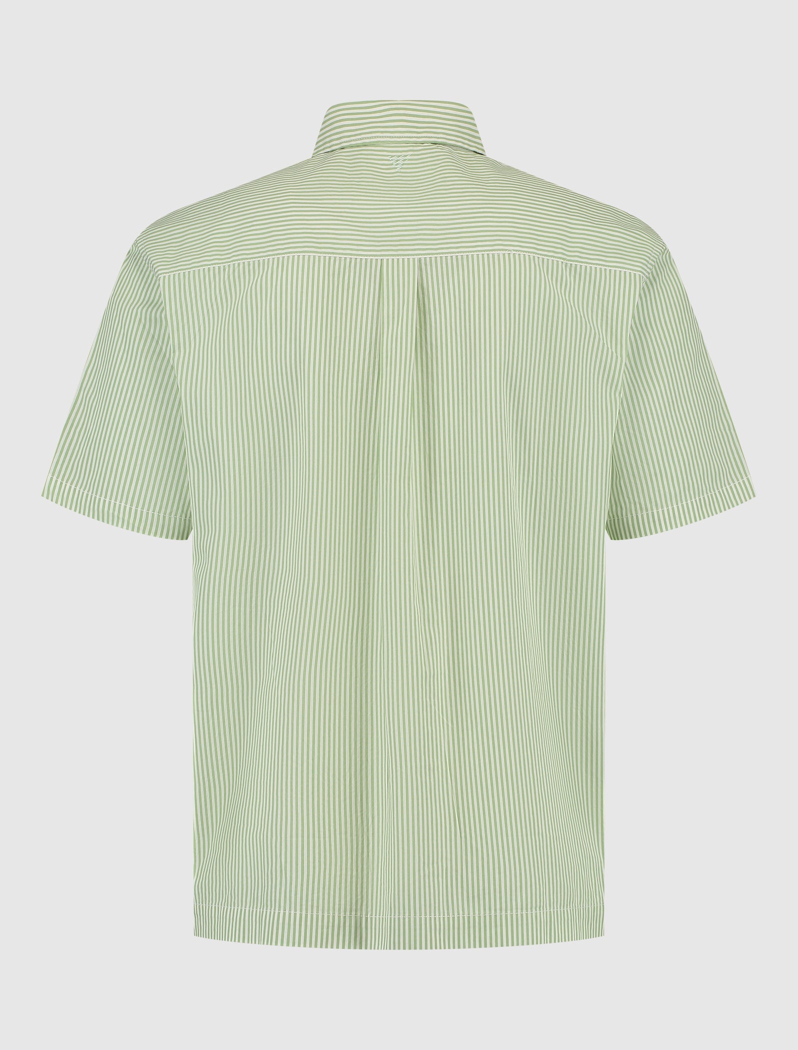 Vertical Striped Shortsleeve Shirt | Green