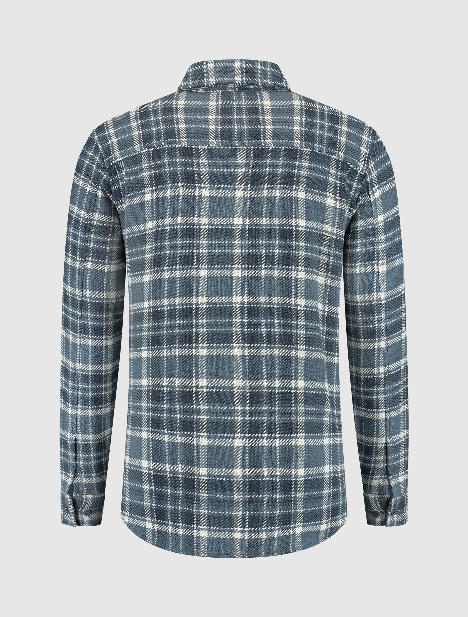 Heavy Twill Checked Shirt | Blue