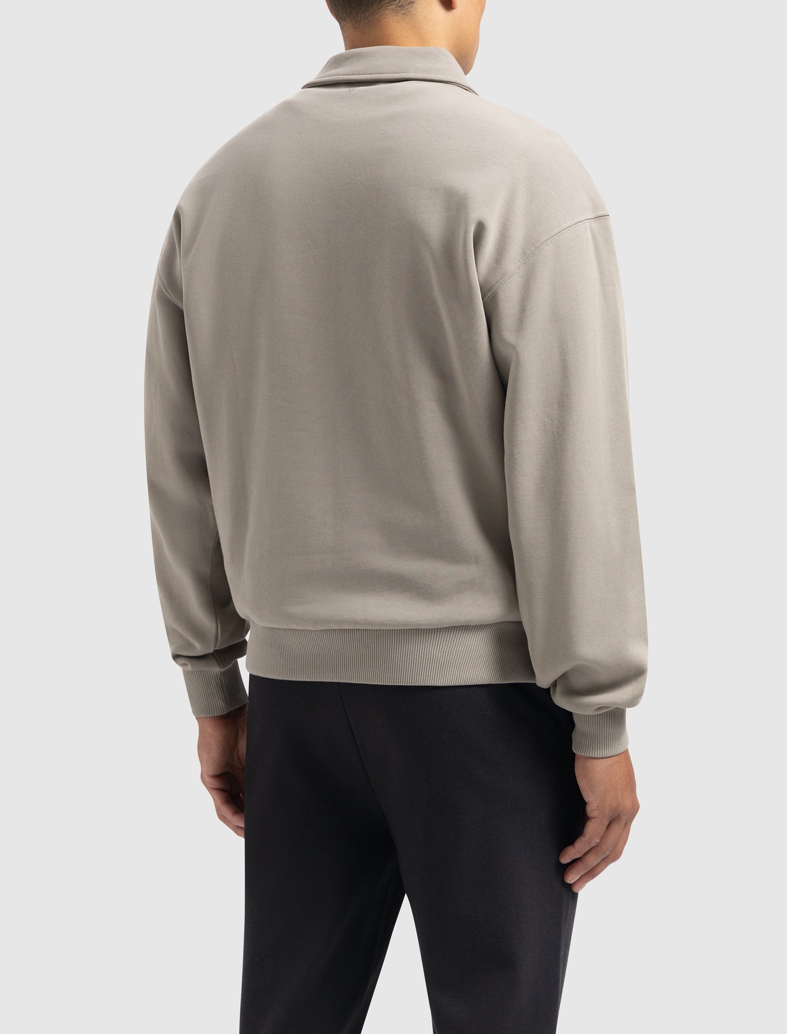 Sideline Wordmark Polo Sweater | Taupe