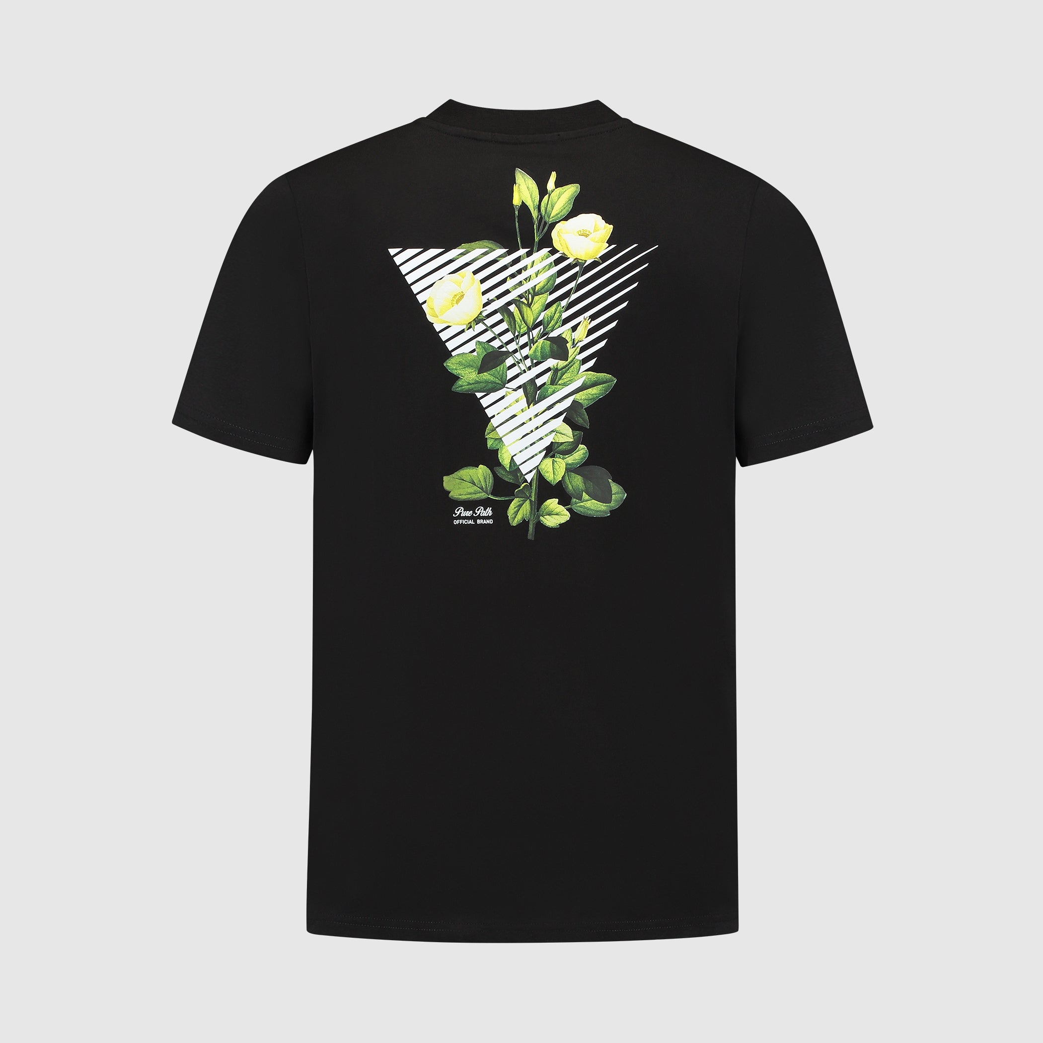 Floral Triangle T-shirt | Black