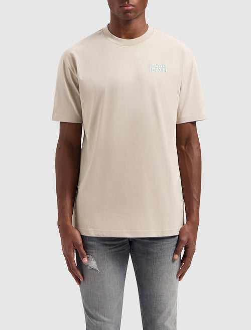 Embroidery Logo T-shirt | Sand