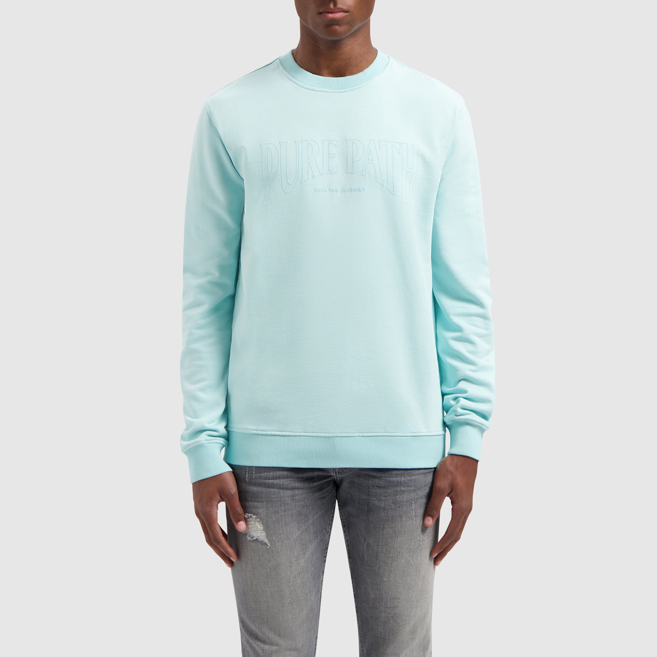 Outline Focus Sweater | Aqua