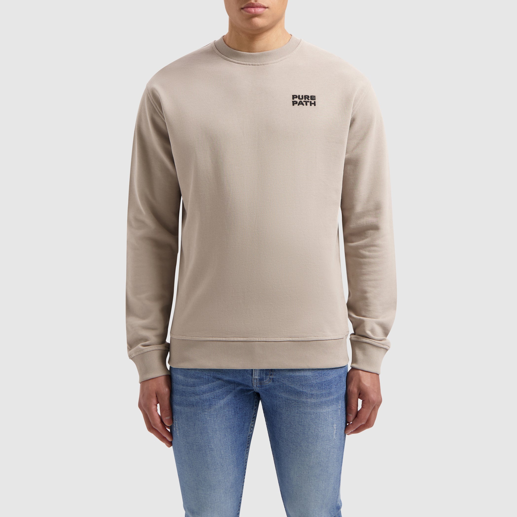 Embroidery Logo Sweater | Taupe