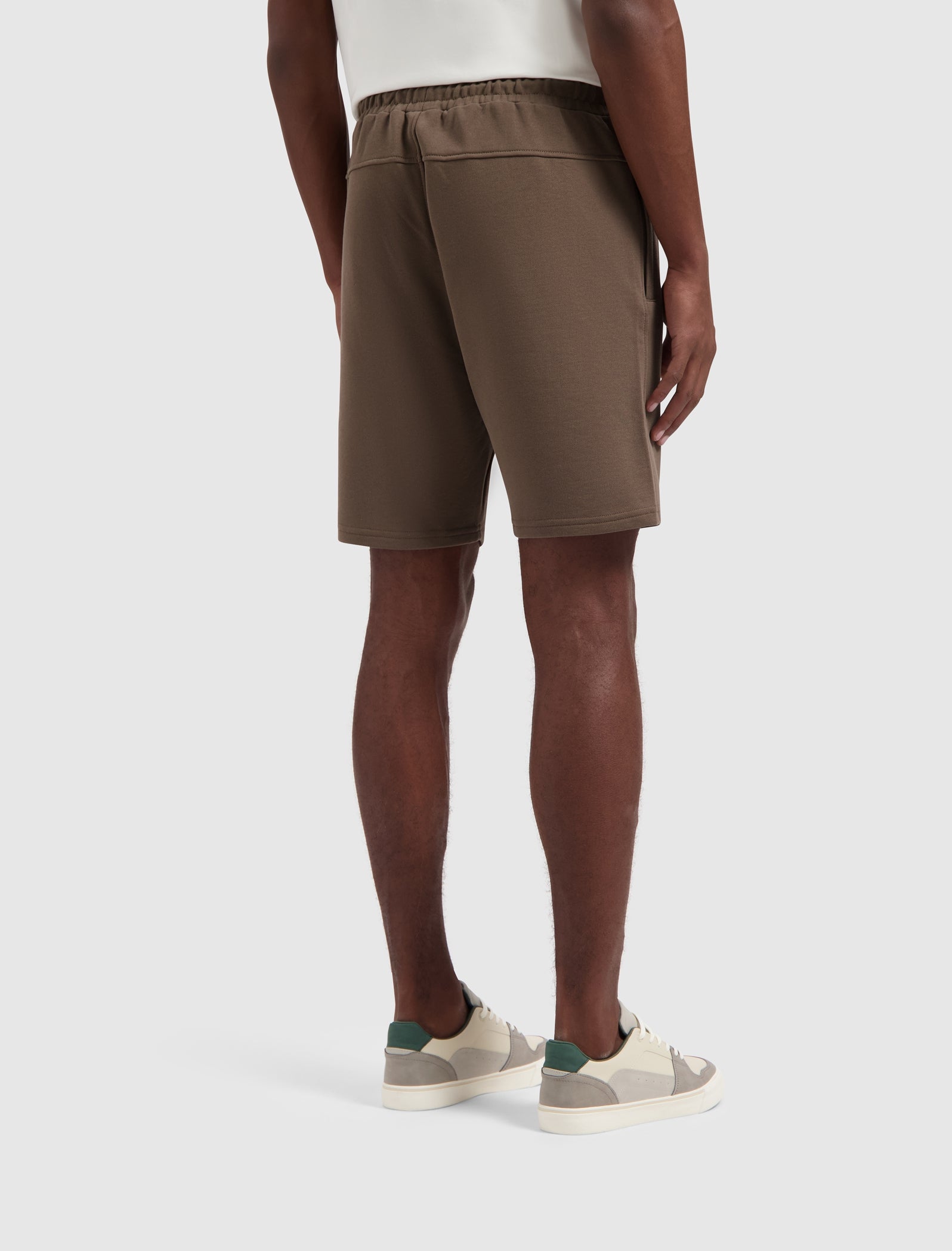 Tonal Logo Sweat Shorts | Brown