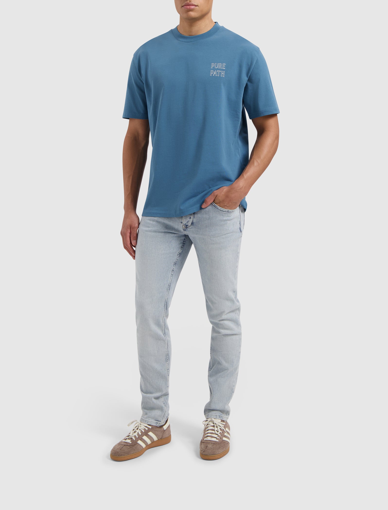 Social Club T-shirt | Mid Blue