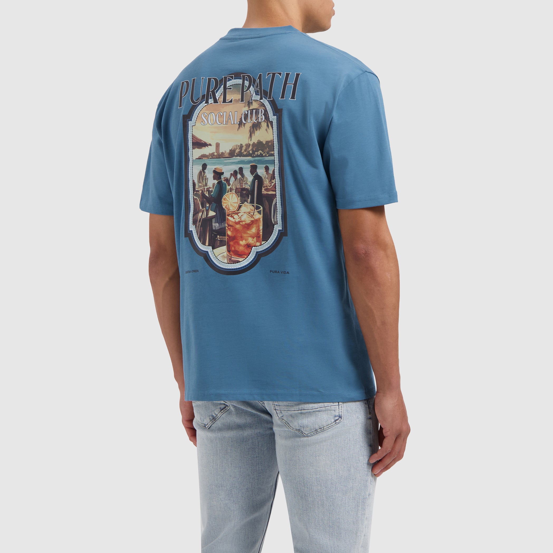 Social Club T-shirt | Mid Blue
