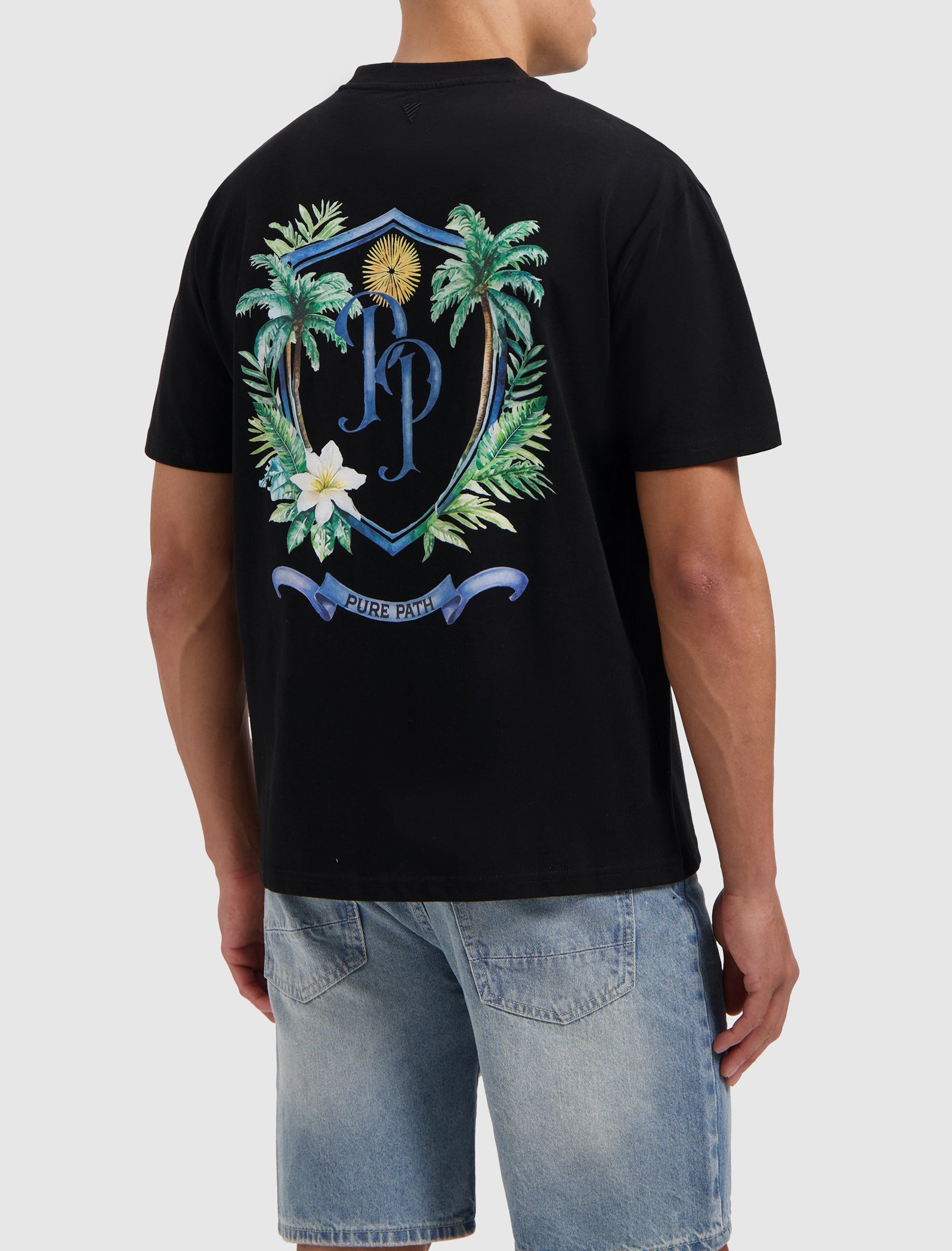 Tropical Crest T-shirt | Black
