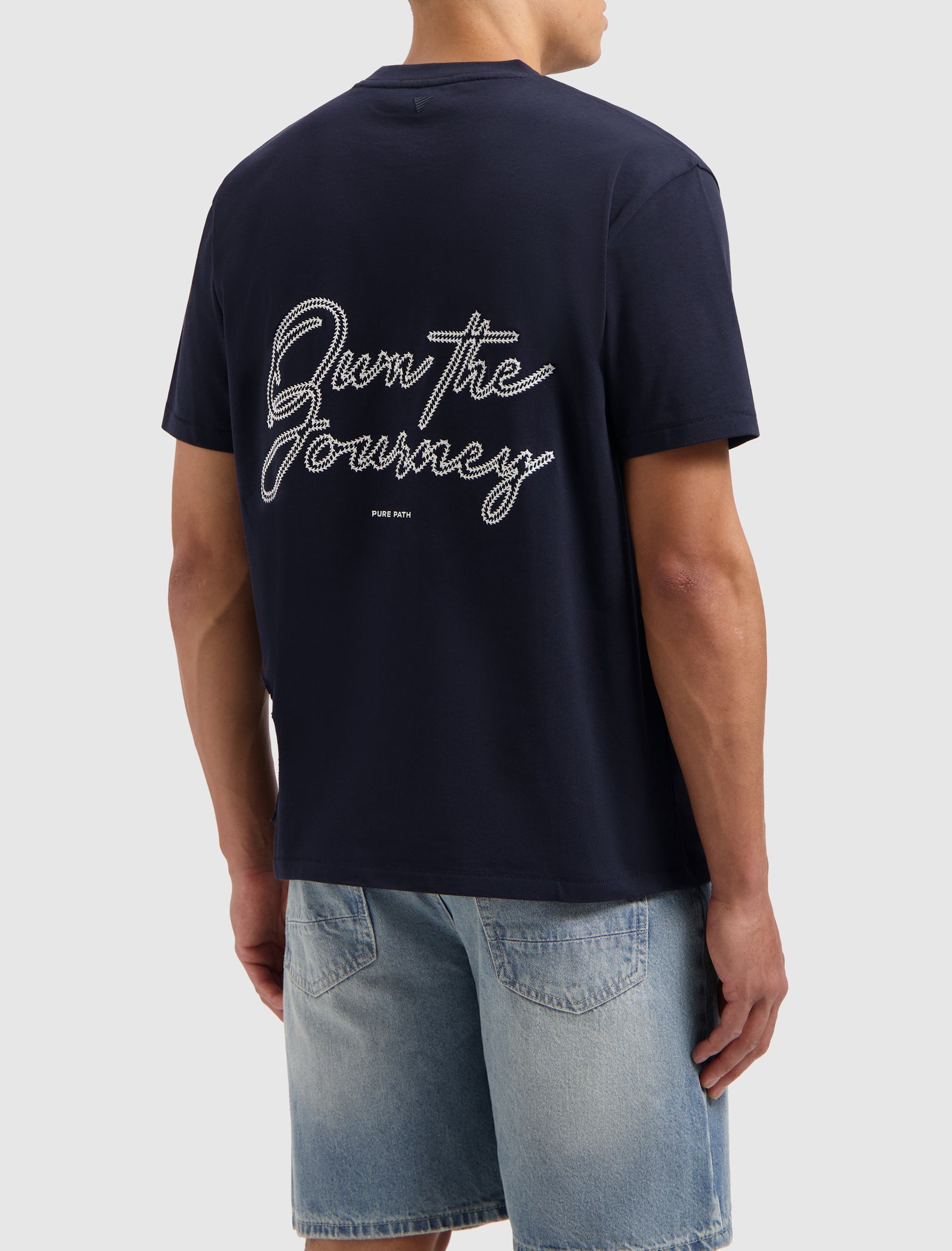 Stitched Journey T-shirt | Navy