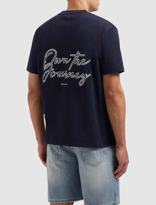 Stitched Journey T-shirt | Navy