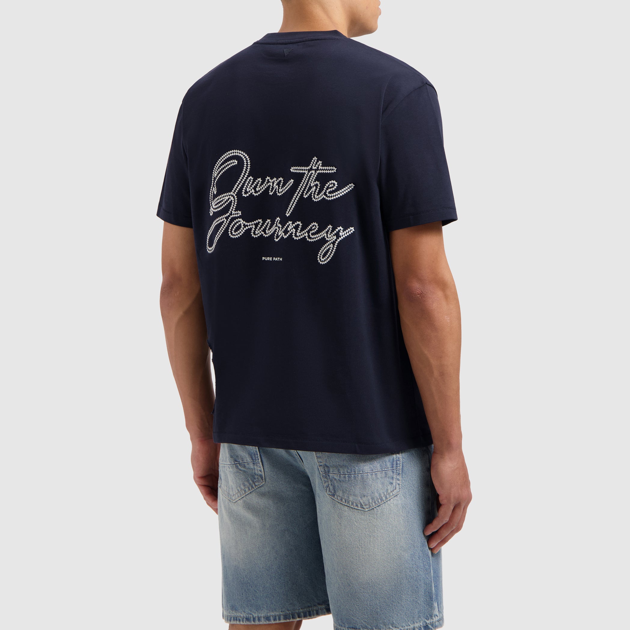 Stitched Journey T-shirt | Navy
