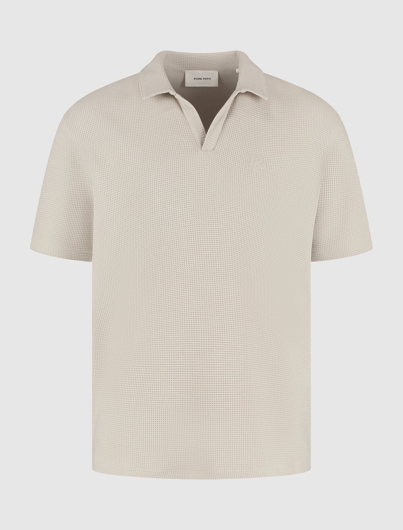 Initials Waffle Polo | Sand