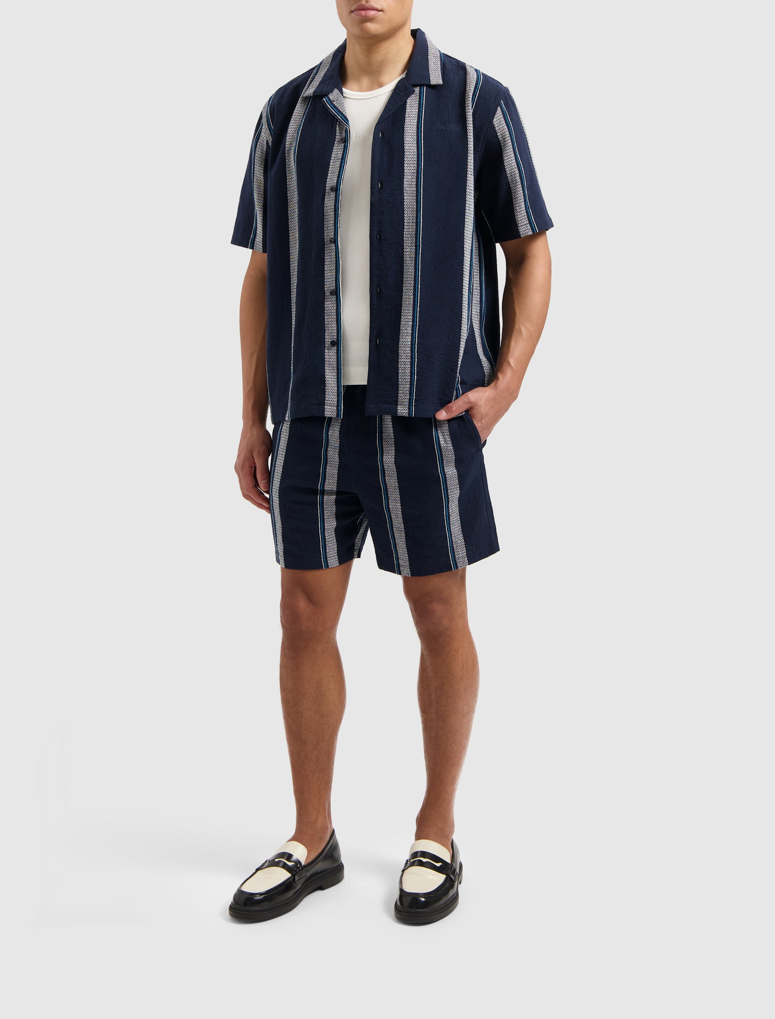 Cuban Collar Shirt | Navy