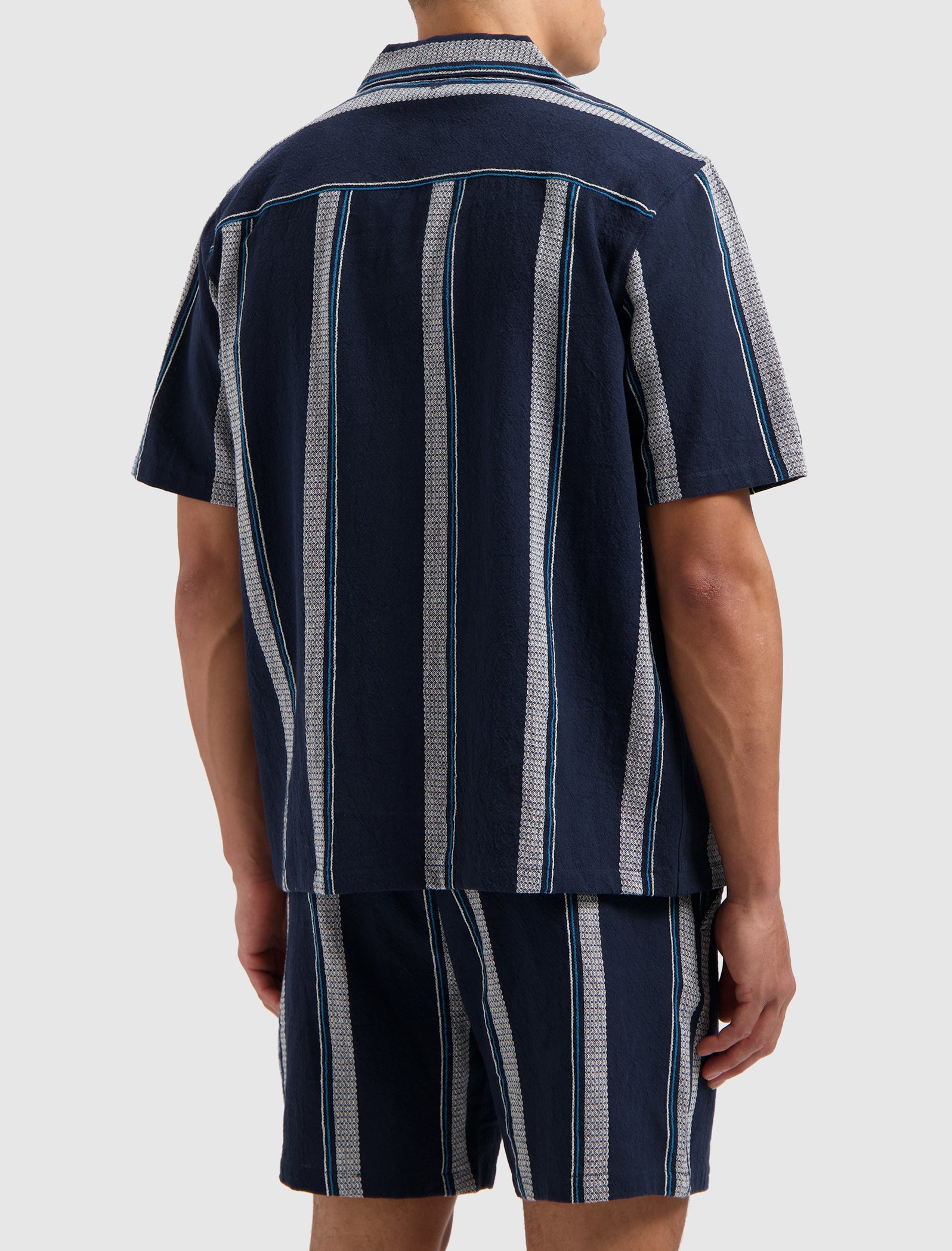Cuban Collar Shirt | Navy